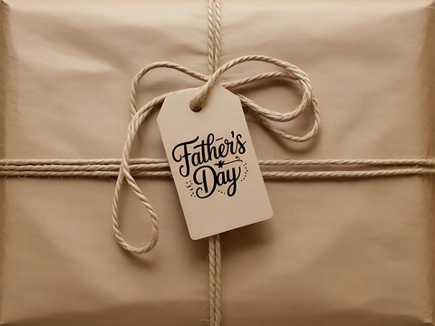 Craft Paper Father's Day Gift Wrapping Background