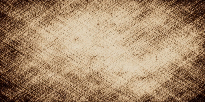A vintage brown textured backdrop featuring an old paper and rough burlap canvas material background with a natural blank grunge design pattern