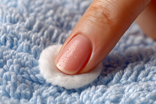 Applying Nail Polish Remover on Cotton Pad