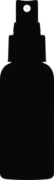 Black silhouette of a cosmetic spray bottle icon