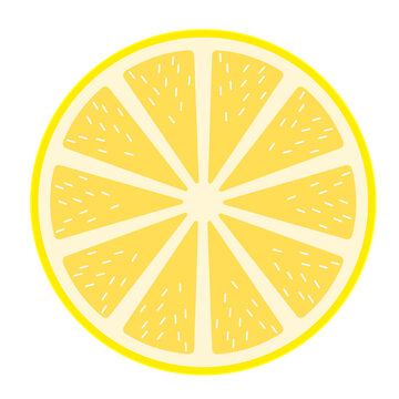 Fresh lemon slice illustration. Fresh Orange Slice Vector Illustration