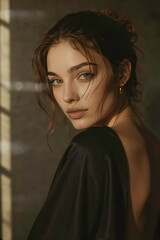 Fototapeta premium Moody Portrait of Beautiful Young Woman