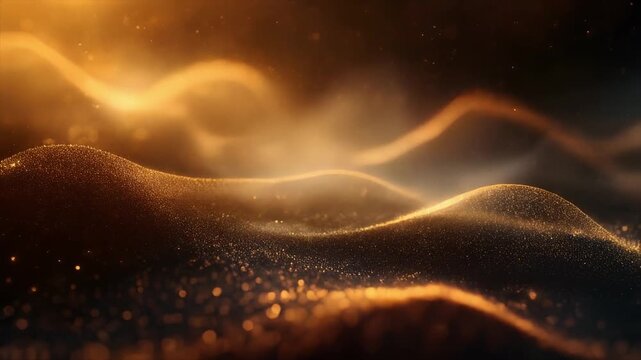 Subtle luminescent specks quietly floating weightless cosmic haze layers soft cinematic glow