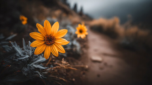 Sunflowers swaying in a field during golden hour, nature scene. gardening catalogs, home-decor guides, designed for home decor and floral branding and gardening and botanical catalogs.adulteration.