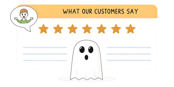 Halloween customer testimonial post template isolated on transparent background flat vector icon