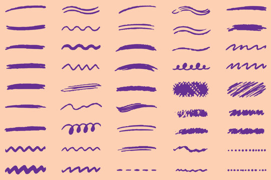 brushstroke set of varied ink marks swashes and brush elements
