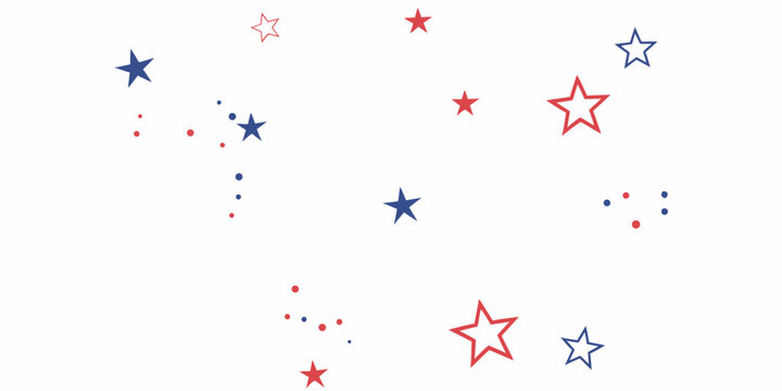 patriotic stars pattern on white background red