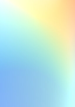 Soft pastel gradient background, warm orange and yellow hues to soft greem and blue tones