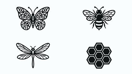 Insects and insect hive structures. © Ramadan