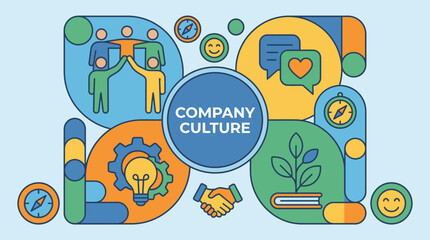 Fototapeta premium Company Culture Business Teamwork Concept.