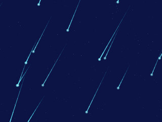 Streaking Meteors Space Cosmic Night Design © iushakovsky