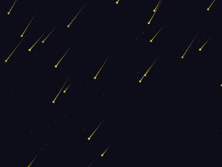 Streaking Meteors Space Cosmic Night Design © iushakovsky
