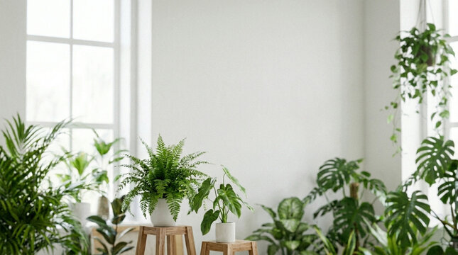 A quiet room with lots of houseplants