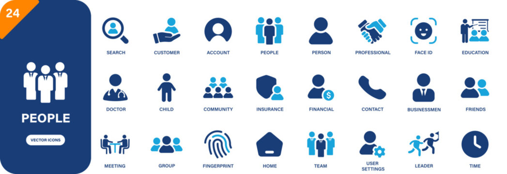 Vector people icon set