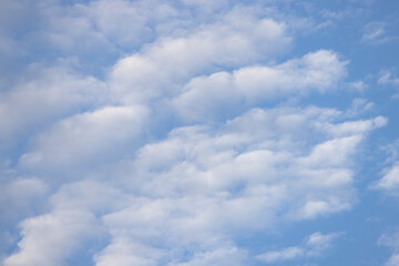 Fototapeta premium Natural background of blue sky and white clouds
