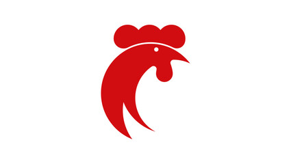 Rooster minimalist logo, isolated vector silhouette © OMIA