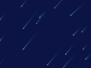 Bright Meteor Streaks Space Astronomy Background © iushakovsky