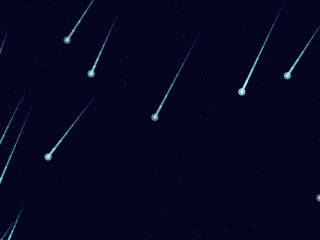 Dramatic Meteor Shower Starfield Vector Background © iushakovsky