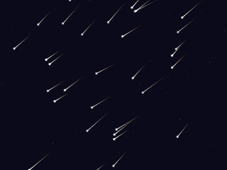 Bright Meteor Streaks Space Astronomy Background © iushakovsky