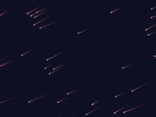 Bright Meteor Streaks Space Astronomy Background © iushakovsky