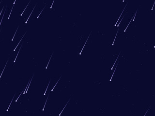 Streaking Meteors Space Cosmic Night Design © iushakovsky