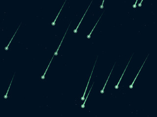 Falling Stars Comet Trails Dark Sky Pattern © iushakovsky