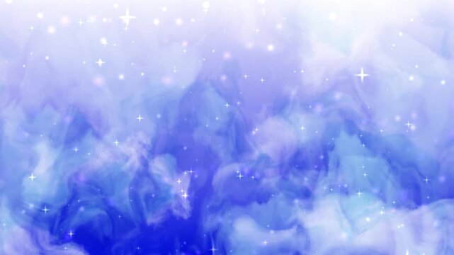 ぶどうソーダ色のキラキラしたメルヘンアニメーション動画
