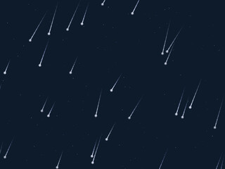 Fototapeta premium Cosmic Shooting Stars Glowing Trails Night Design