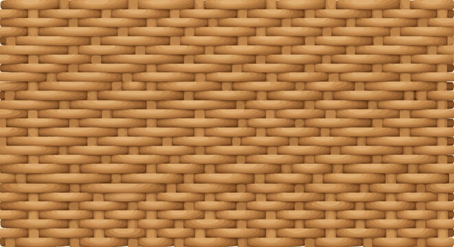 Natural brown wicker woven texture background pattern