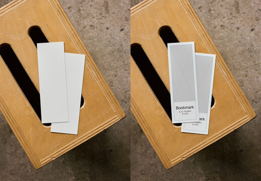 Mockup Of Two Customizable Bookmarks