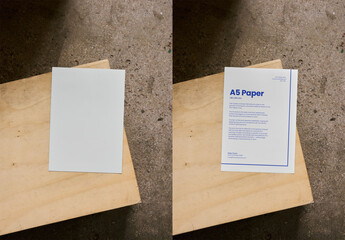 Mockup Of Customizable A5 Paper
