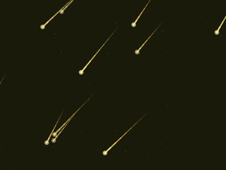 Falling Stars Comet Trails Dark Sky Pattern © iushakovsky