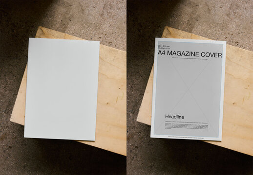 Mockup Of Customizable A4 Magazine