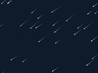 Streaking Meteors Space Cosmic Night Design © iushakovsky