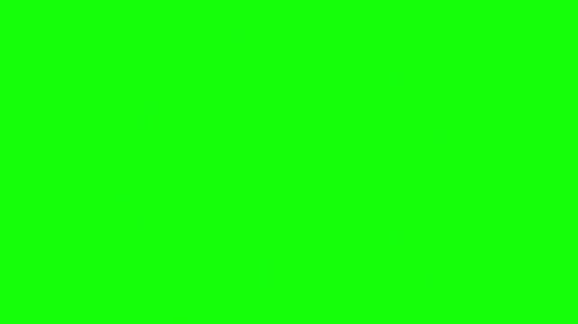 Collection of realistic and cartoon clouds isolated on a green screen for video production use
