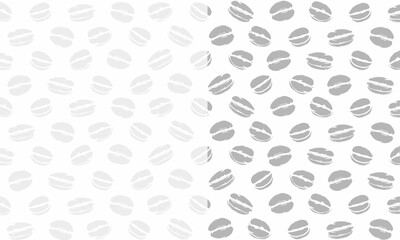 Fototapeta premium Doodle Coffee beans pattern. coffe background pattern. Each bean displays rich brown tones and detailed texture. Simple design emphasizes natural coffee bean frame