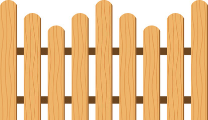 Obraz premium Rustic Wooden Fence Vector Illustration