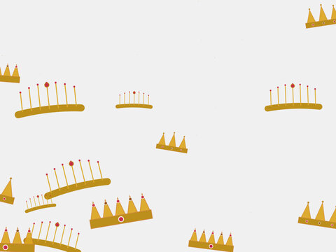 Elegant Gold Tiaras Princess Party Pattern Design