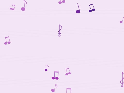 Bold Music Notes Scattered Vector Background