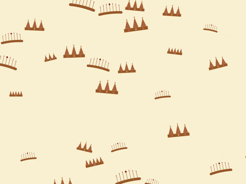 Princess Tiara Crown Jewel Pattern Background