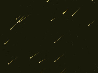 Streaking Meteors Space Cosmic Night Design © iushakovsky