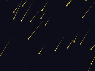 Bright Meteor Streaks Space Astronomy Background © iushakovsky