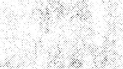 Classic grunge halftone overlay texture featuring dense black dot gradients. Creative retro comic screen printing pattern backdrop layout, perfectly isolated for street art designs. © dirtyfellas