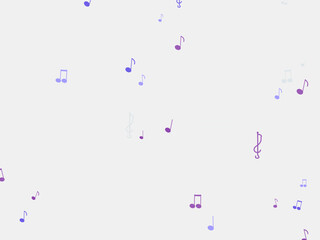 Fototapeta premium Colorful Music Notation Treble Clef Background