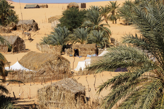 Small village of Tawareg in Sahara desert, Mauritania, West Africa