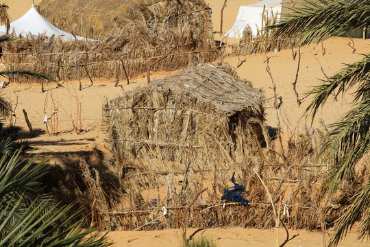 Small village of Tawareg in Sahara desert, Mauritania, West Africa