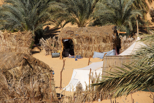 Small village of Tawareg in Sahara desert, Mauritania, West Africa