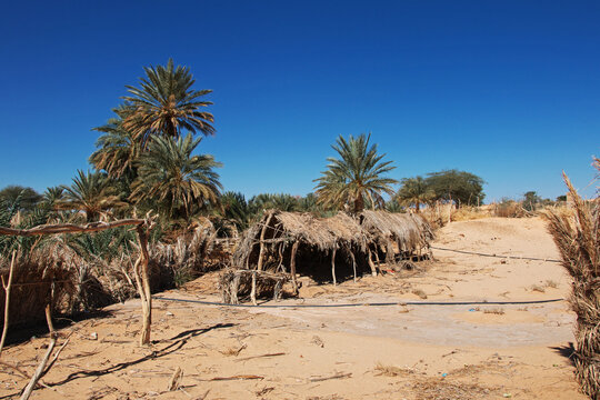 Small village of Tawareg in Sahara desert, Mauritania, West Africa