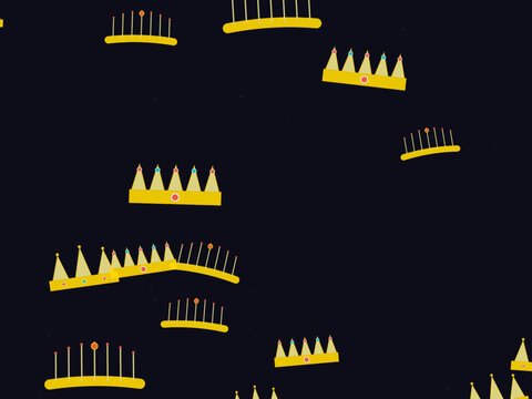 Gold Royal Crowns Scattered Luxury Pattern Design