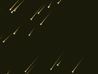 Bright Meteor Streaks Space Astronomy Background © iushakovsky